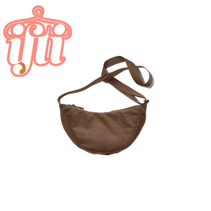 Jual ifti tas selempang slingbag halfmoon corduroy terbaru tas
