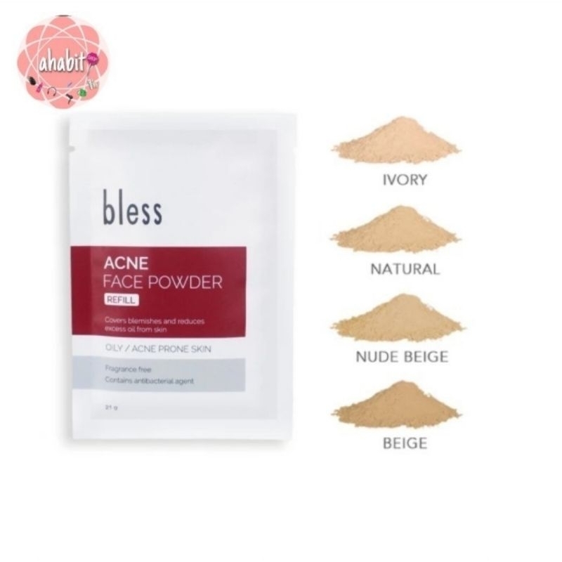 Jual BLESS Acne Face Powder Refill IVORY25gr UV Protection Anti