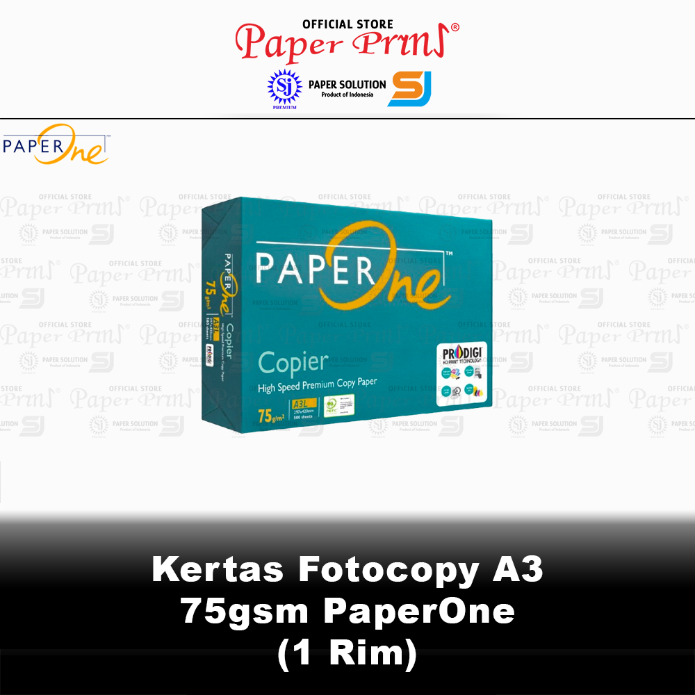 Jual Kertas Fotocopy HVS A3 75gr PaperOne 1 Rim | Shopee Indonesia