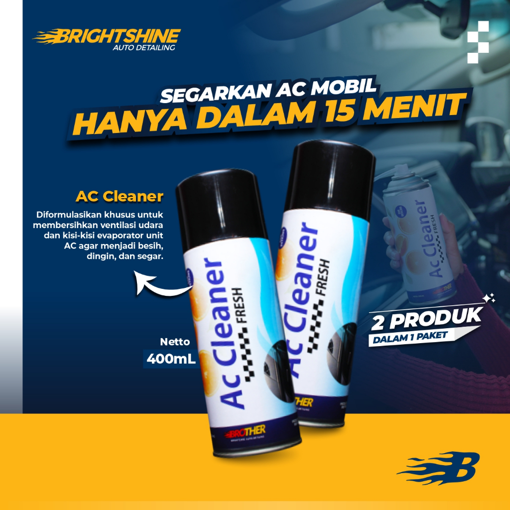 Jual AC Cleaner Brightshine Pembersih dan Penyegar Udara AC Mobil Beli ...
