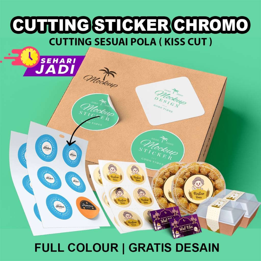 Jual Cetak Stiker Cromo A3+ / Print Cutting Stiker Label Vinyl / Stiker ...