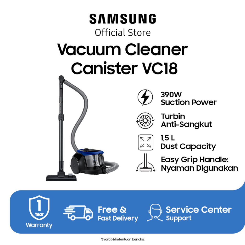 Jual Samsung VC18M2120SB/SE Canister Vacuum Cleaner | Shopee Indonesia