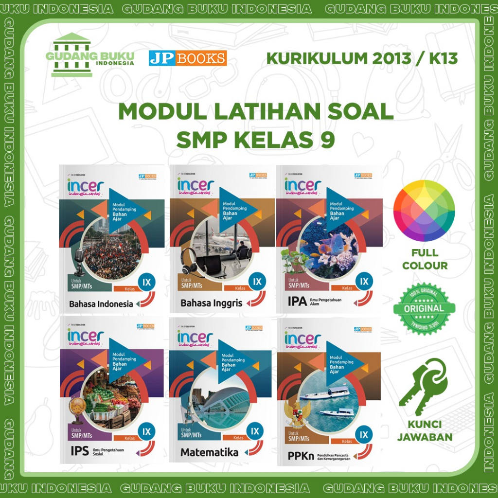 Jual Buku Siswa Sekolah Modul Incer JP Books Latihan Soal + Kunci ...