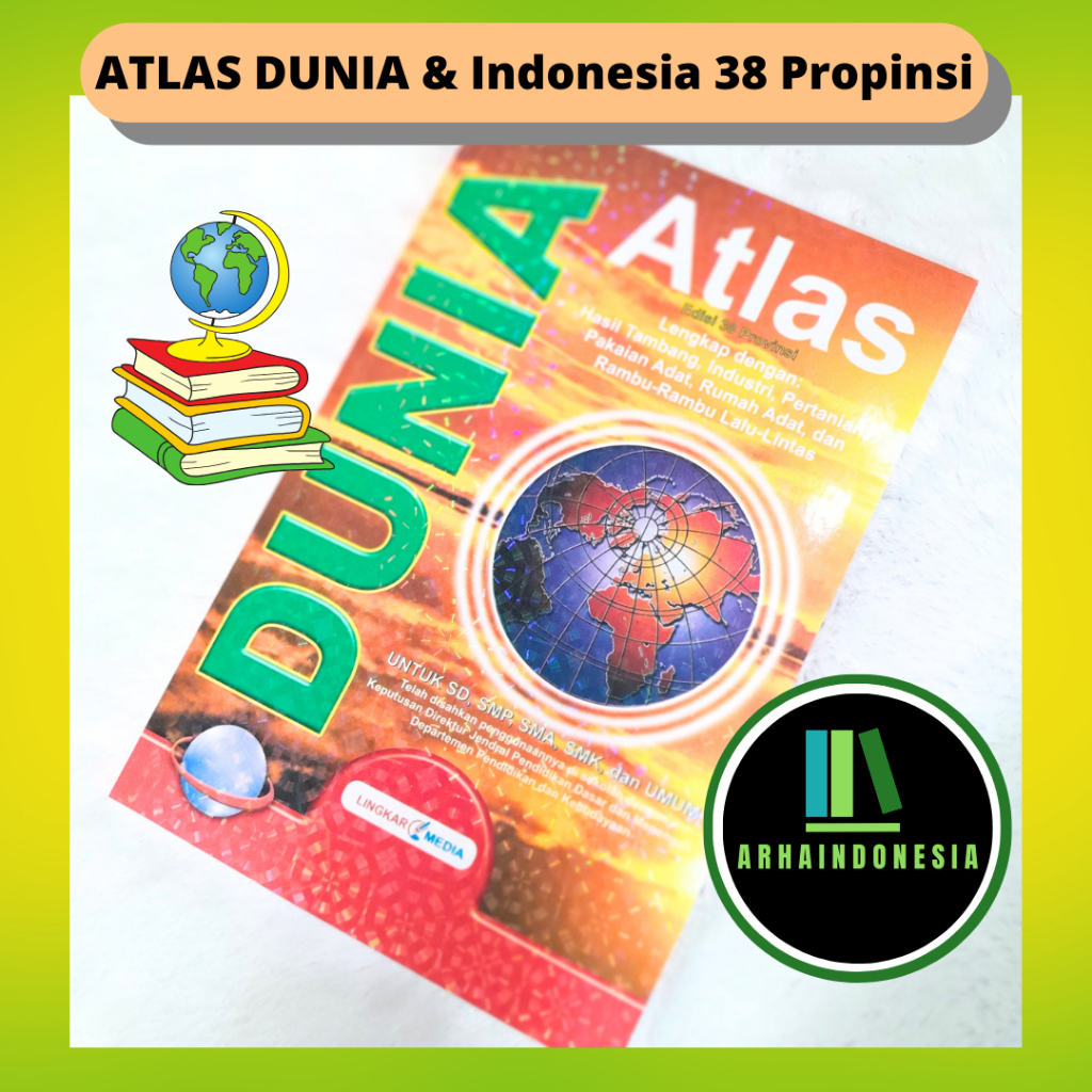 Jual Atlas Dunia & Indonesia 38 Propinsi Ukuran Tanggung | Shopee Indonesia
