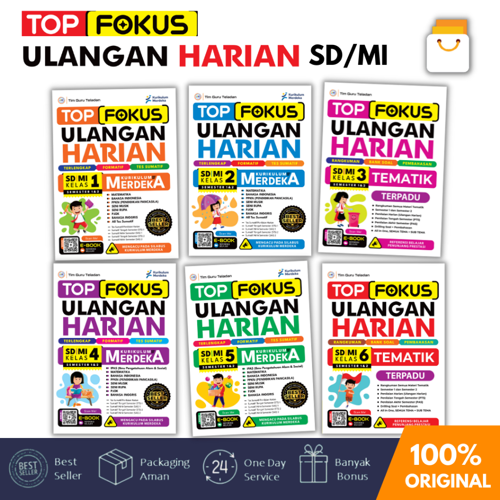 Jual Buku Top Fokus Ulangan Harian Sd Mi Tematik Kurikulum Merdeka