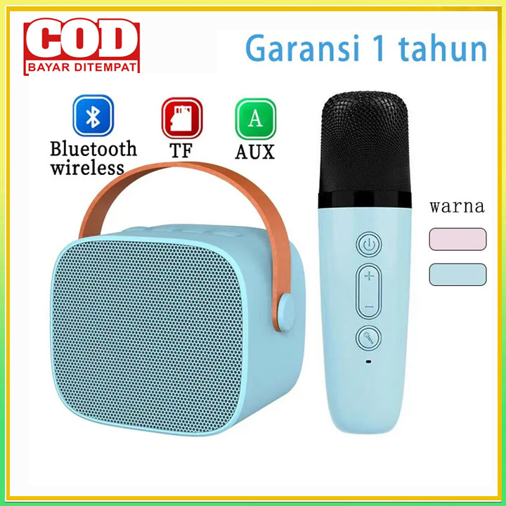 Jual speaker karaoke bluetooth mini ori full bass portable wireless ...