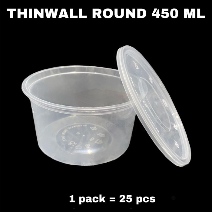 Jual Thinwall Bulat Ukuran 200ml 300ml 400ml 450ml 650ml 750ml Per Pack