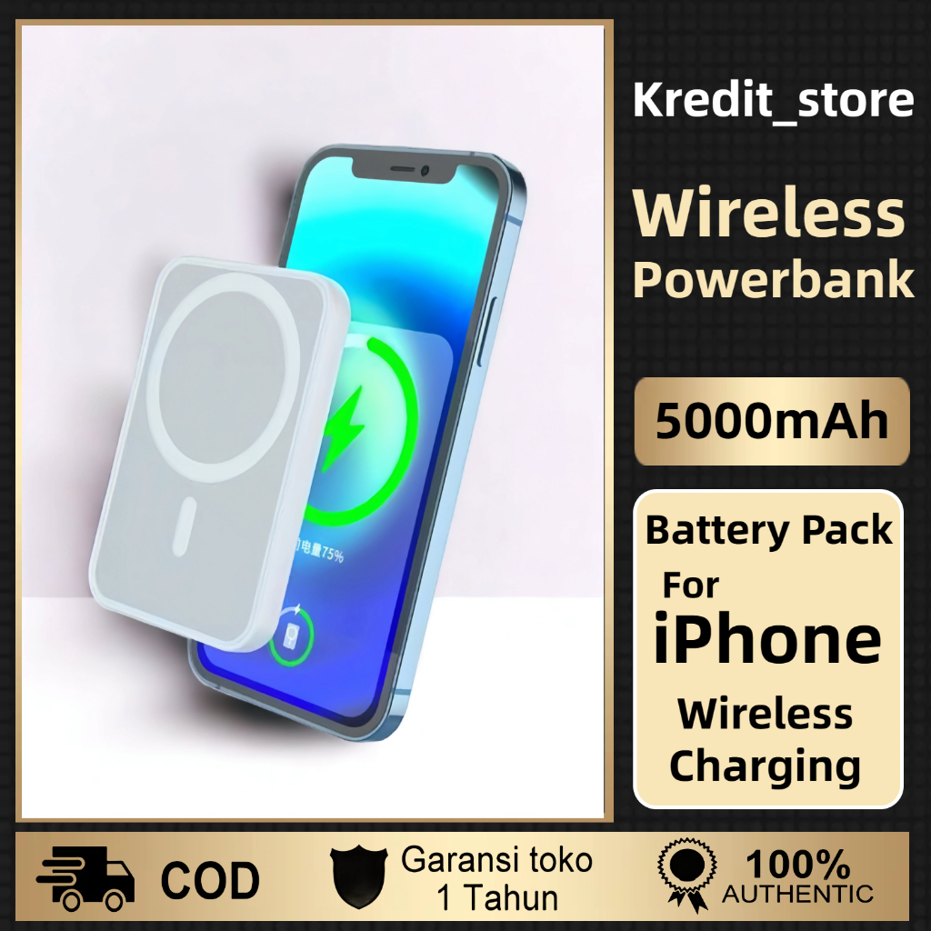 Jual Power Battery Pack Fast Charging Wireless charging 5000 mAh
