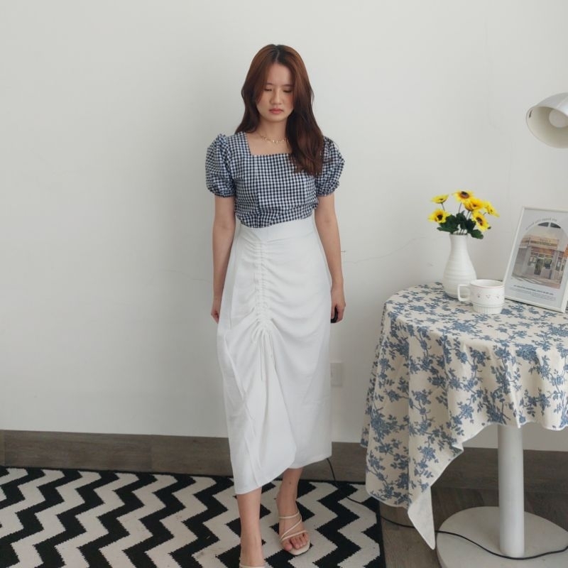 Jual Areum Skirt / Rok Serut Crinkle / Rok Panjang Premium Crinkle ...
