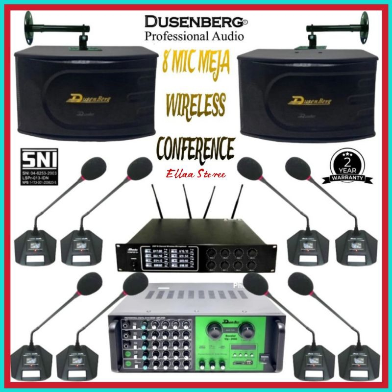 Jual Paket Conference Mic Meja DUSENBERG Wireless 8 Plus Unit Sound ...