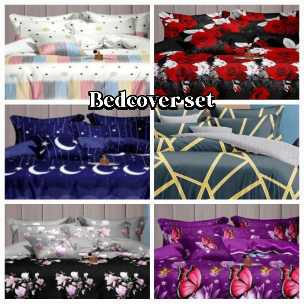 Jual Bedcover set motif kekinian 1 set bedcover motif terbaru berbagai