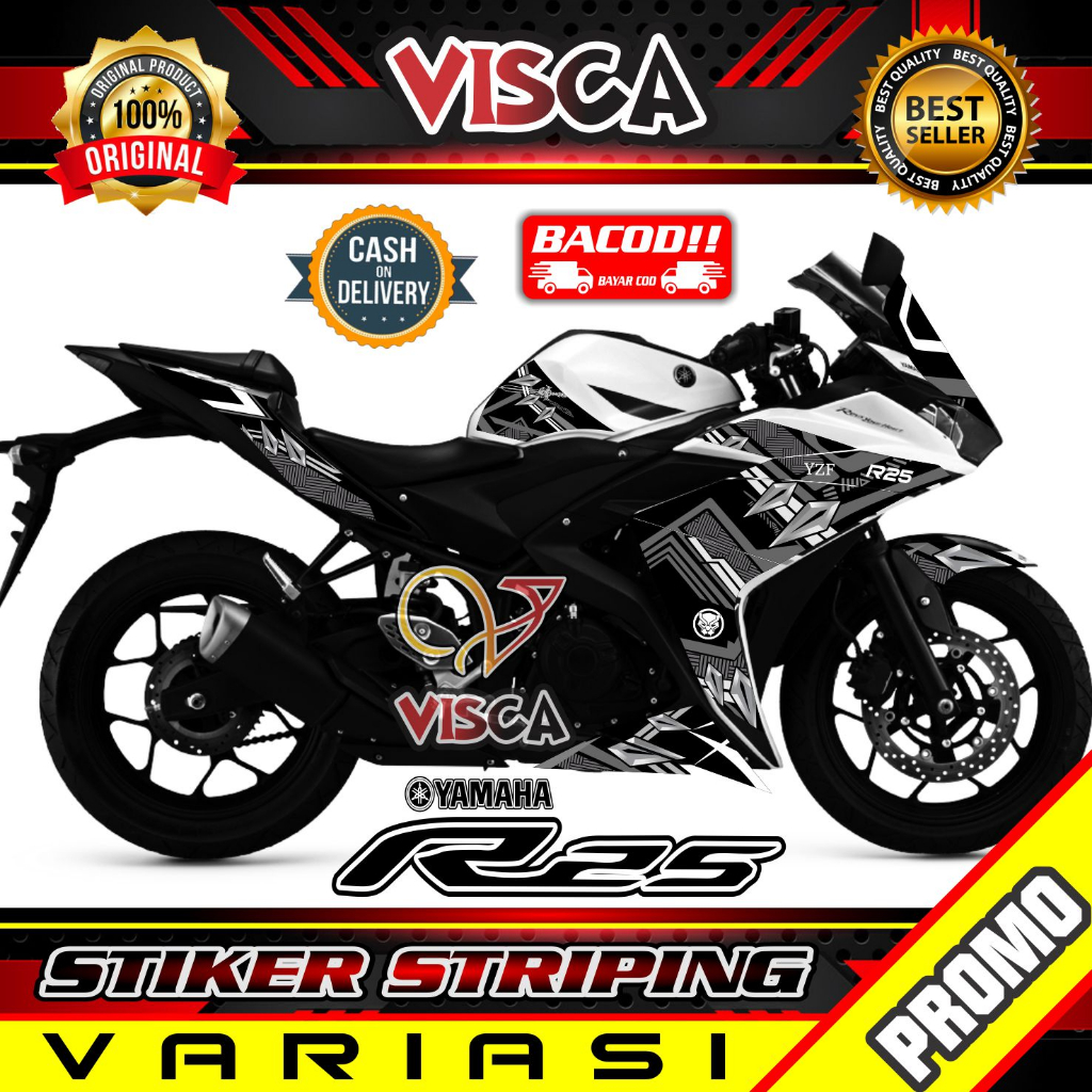 Jual Striping R25 Lama Desain Black Panther Series | Shopee Indonesia