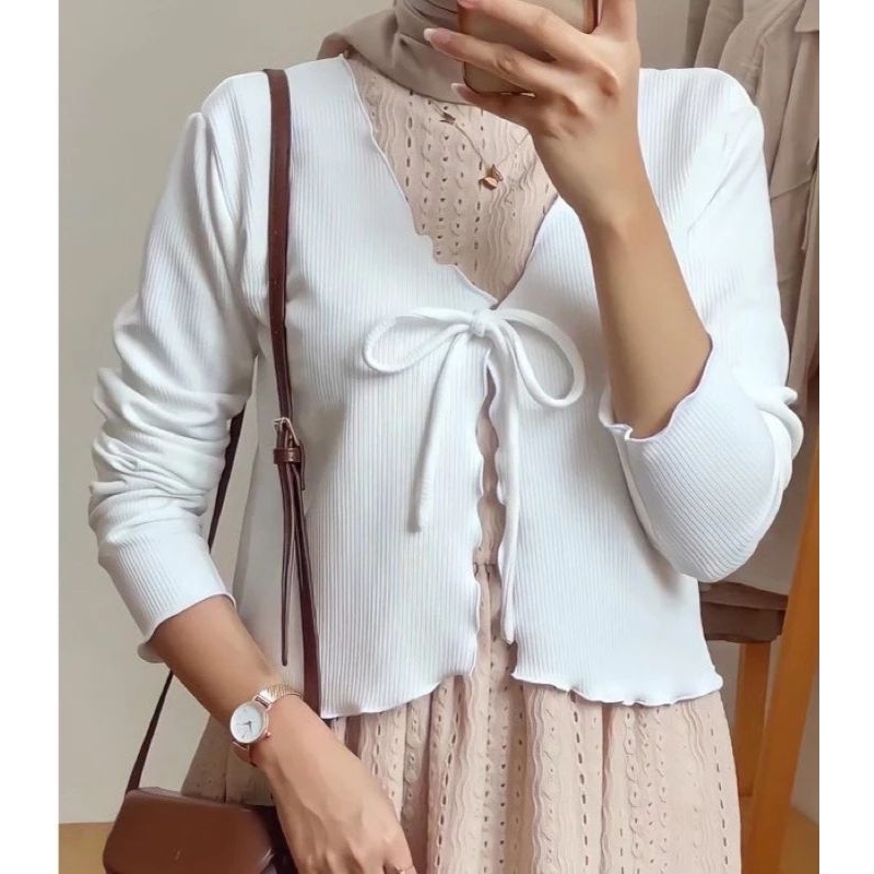 Tali Breeze Cardigan - Tape Yarn :: Tan