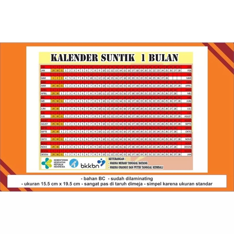 Jual Kalender KB 1 Bulan Laminating Ready Stok | Shopee Indonesia