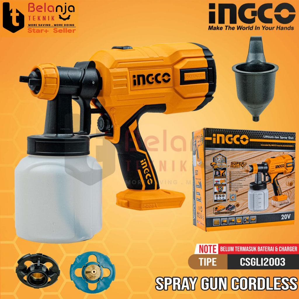 Jual Ingco Spray Gun Cordless Csgli Semprotan Angin Cat Baterai V