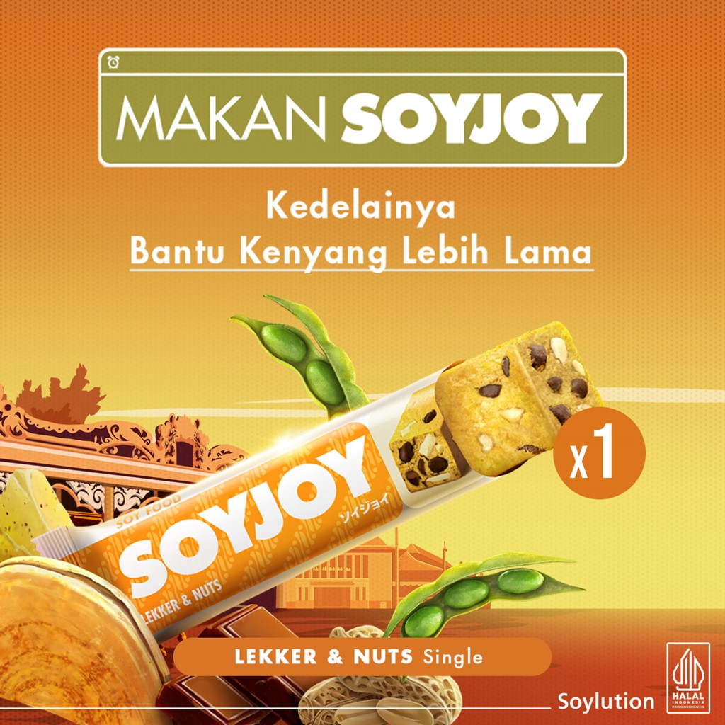 Jual SOYJOY SNACK PROTEIN BAR KEDELAI CEMILAN DIET GLUTEN FREE