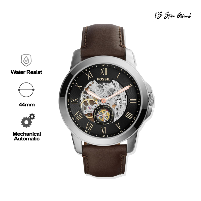 Jual Jam Tangan Pria Otomatis Transparan Grant Automatic Skeleton Dial ...
