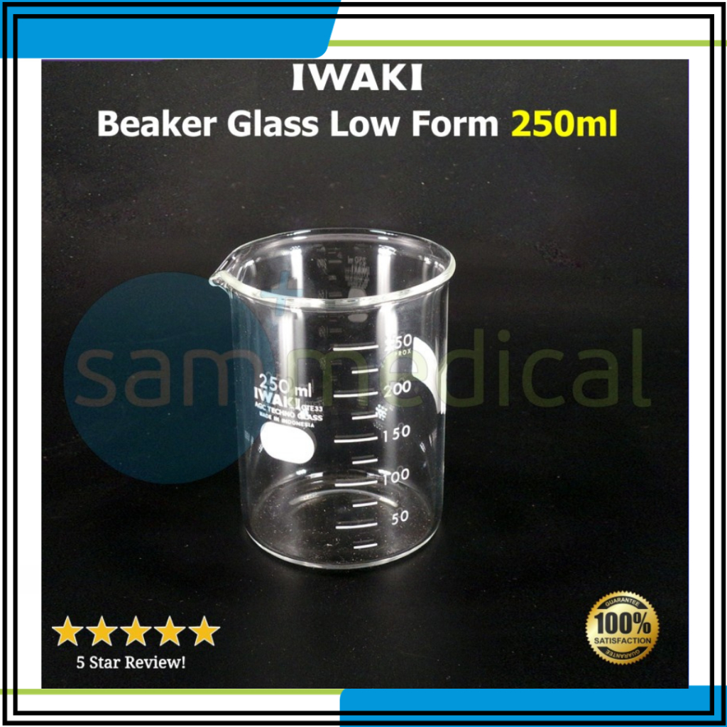 Jual Iwaki Pyrex Beaker Glass Low Form Gelas Kimia Gelas Takar 250 Ml Shopee Indonesia 7960