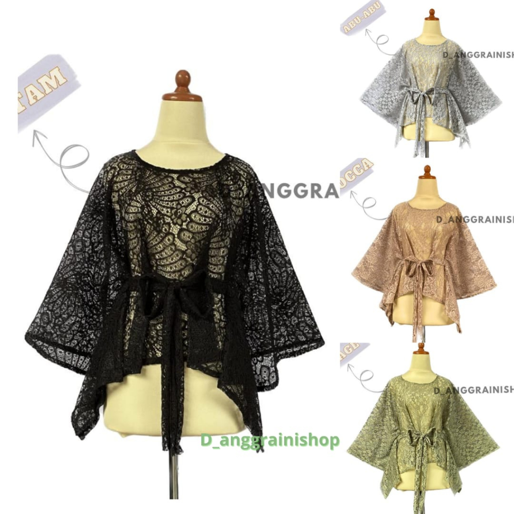Jual OUTER BROKAT TALI, ATASAN BROKAT, KEBAYA BROKAT PREMIUM HALUS DAN