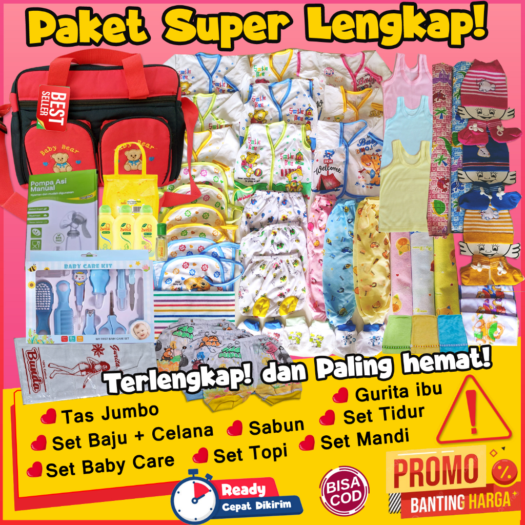 Jual Paket Perlengkapan Lahiran Bayi - Paket Perawatan Bayi - Baju Bayi ...