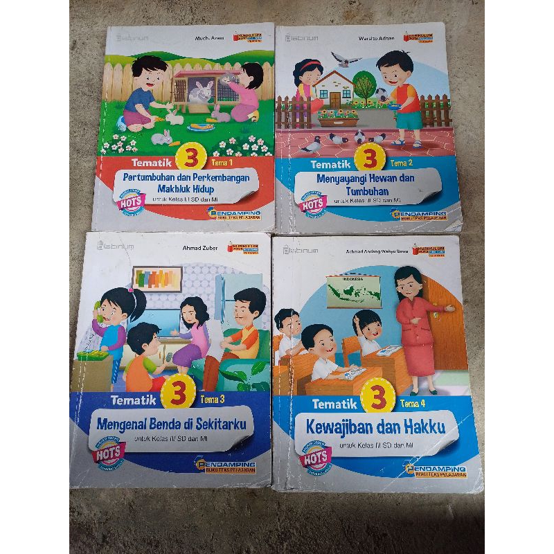 Jual Buku tematik kelas 3 SD tema 1 , tema 2 , tema 3 , tema 4 | Shopee ...