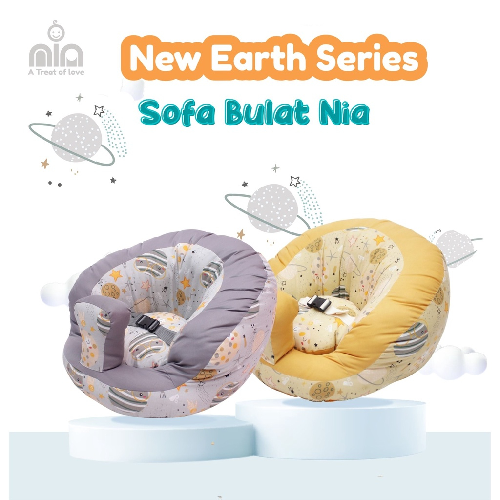 Jual NIA Sofa Bayi Sofa Bayi Belajar Duduk Sofa Nia Kaki Bulat + Sabuk