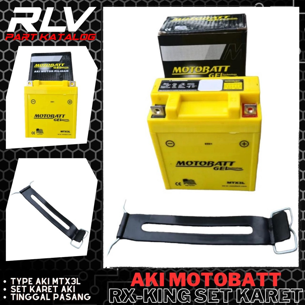Jual AKI MOTOBATT MTX3L UNTUK YAMAHA RX KING SATRIA HIU NINJA 150R NSR