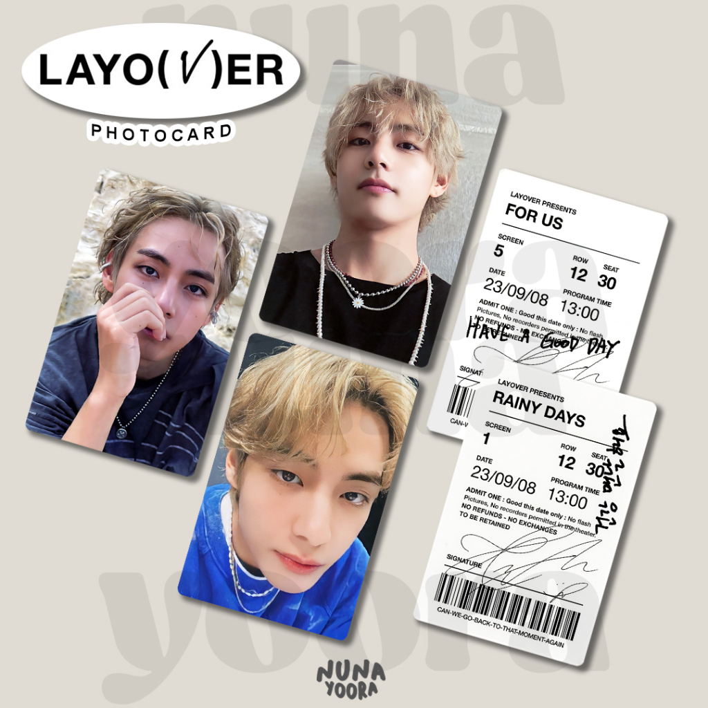 Jual BTS V "LAYOVER" PHOTOCARD KIM TAEHYUNG PHOTOCARD UNOFF Shopee