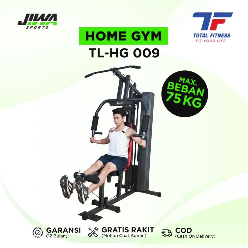 Jual Total Fitness Tl Hg 009 Alat Fitness 75kg Home Gym 1 Sisi