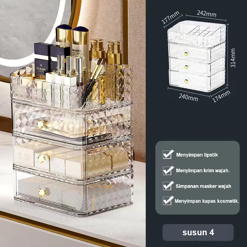 Jual Yuumi acrylic transparan dengan penutup anti debu storage box ...