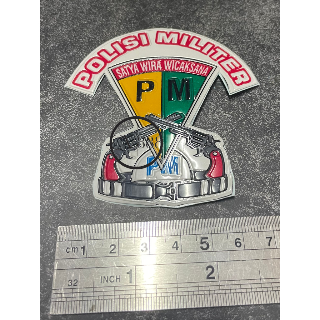 Jual Stiker PM (Pstol Lengkung) - Sticker Police Militer -Stiker Polisi ...