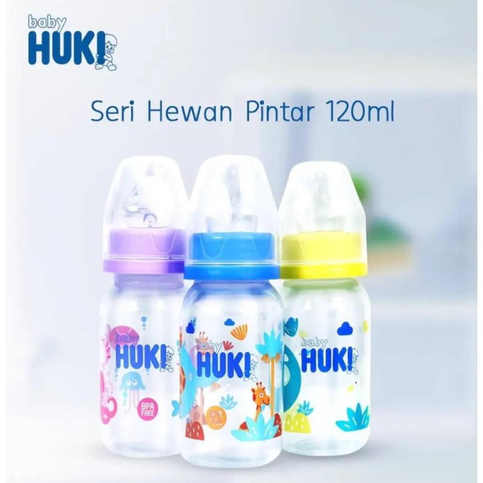 Jual HUKI BOTOL SUSU BAYI 120ml PP SP ROUND GEPENG SIZE 120ml SERI ...