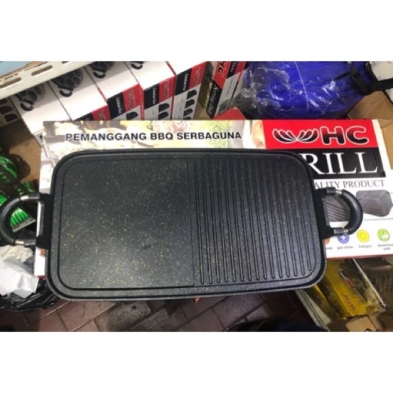 Jual MULTI GRILL PAN HC Alat Pemanggang Jumbo HC TRI J Shopee Indonesia