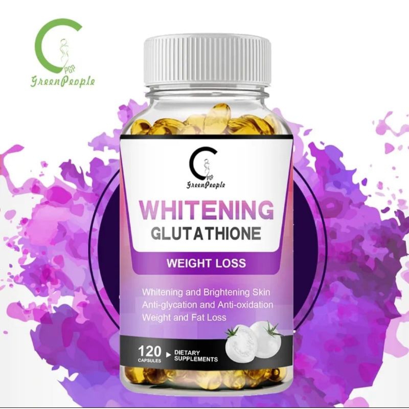 green people glutathione New Glutathione Capsules 1000MG Anti-Aging Skin Whitening Antioxidant  Softgels