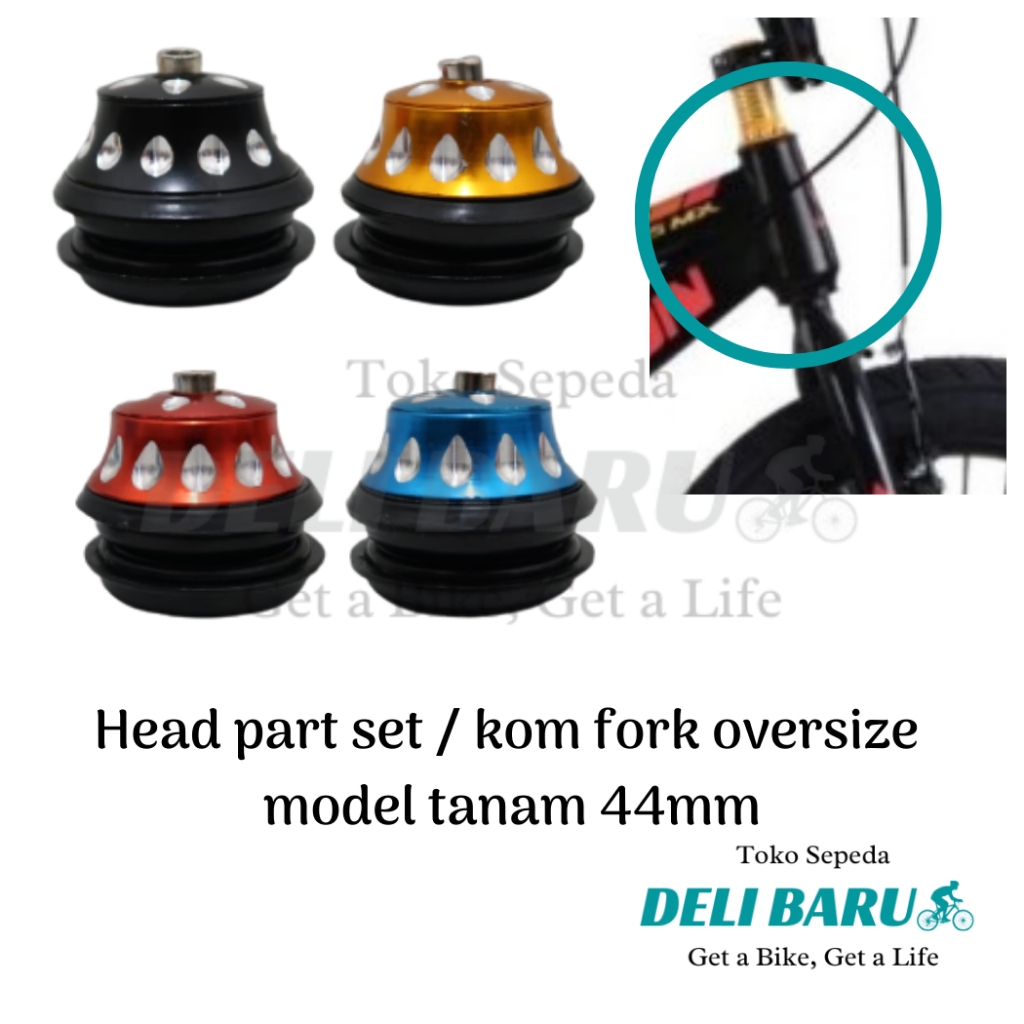 Jual Head set oversize headset model tanam WARNA kom fork sepeda anak