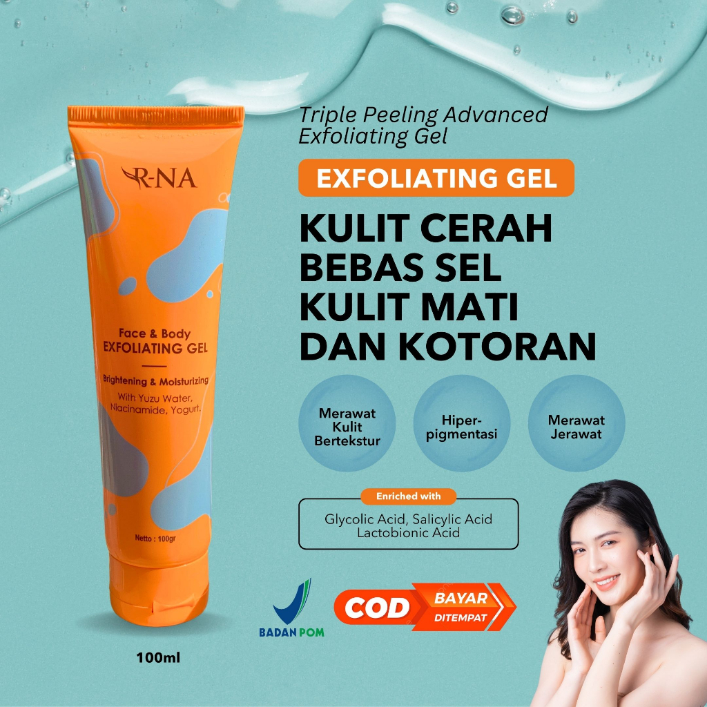 Jual RNa Exfoliating Gel / Perontok Daki Wajah & Badan / Glowing Blackhead Cleaner Body