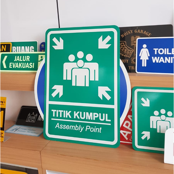 Jual Rambu Assembly Point Titik Kumpul 45cm x 60cm Plat Aluminium ...
