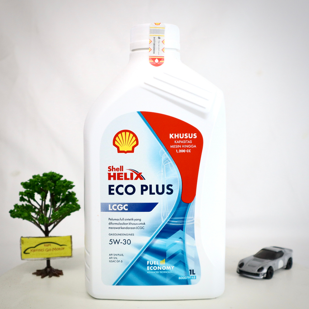 Jual SHELL ECO PLUS 5W30 1 LITER OLI MESIN MOBIL LCGC FULL SINTETIK ...