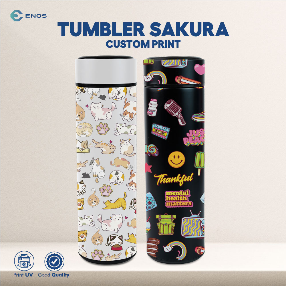 Jual TUMBLER CUSTOM SAKURA CETAK UV / PRINT UV NAMA / LOGO / FOTO ...