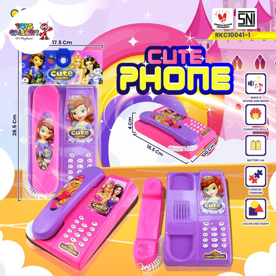 Jual Mainan Telephone Cute Phone - Mainan Anak telepon baterai / Mainan ...