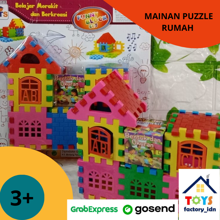 Jual Mainan Puzzle Rumah Funny Block Set | Shopee Indonesia