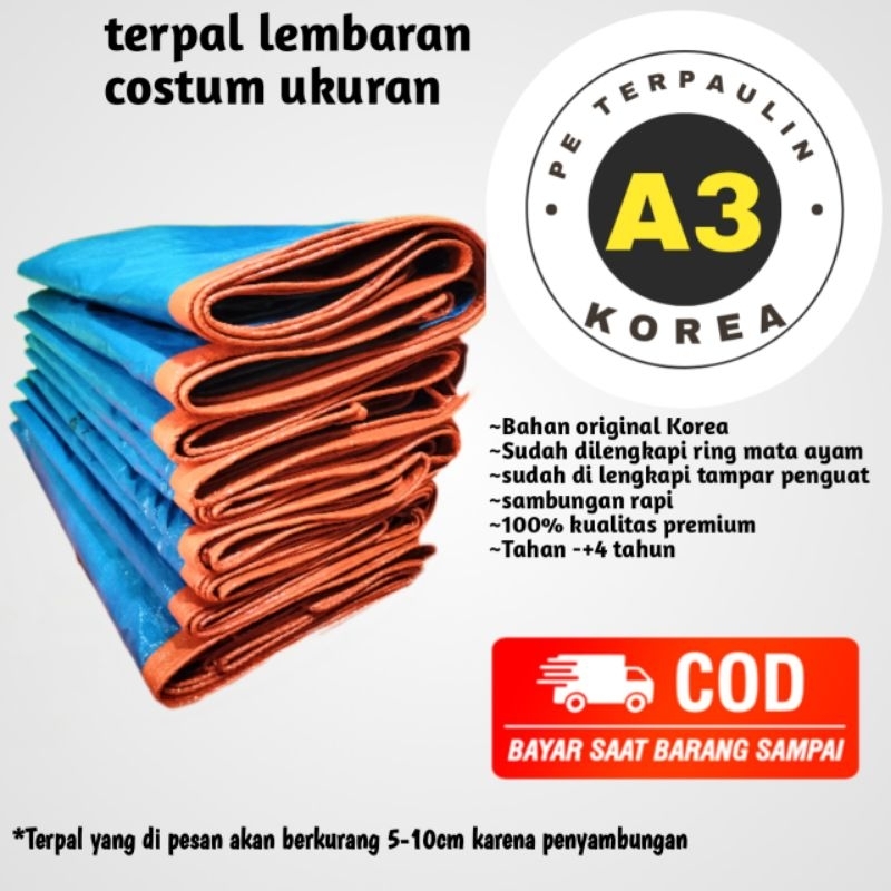 Jual CUSTOM terpal A3 Korea ukuran suka suka bisa request | Shopee ...