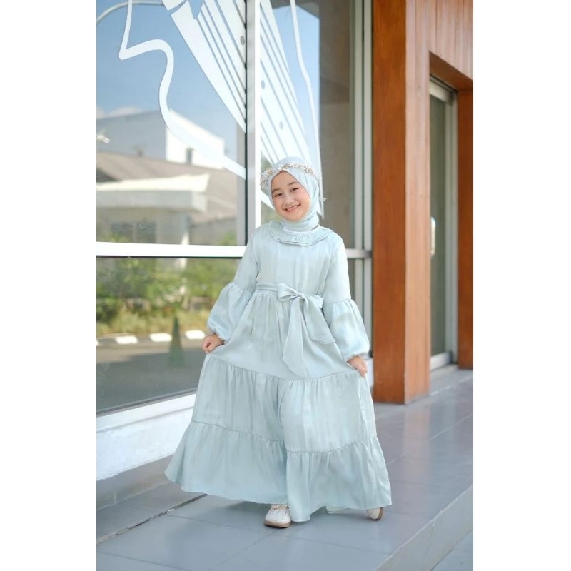 Jual Gamis Anak Perempuan Terbaru Bahan Shimmer Luna Premium Dress 3