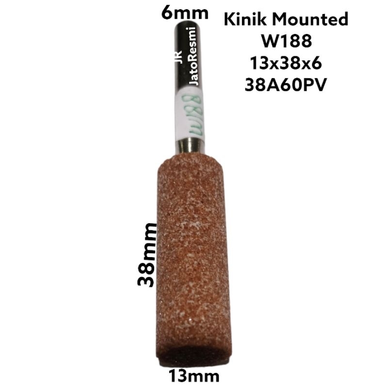 Jual Batu Lombok Kinik Mounted W188 13x38x6 38A60PV | Shopee Indonesia