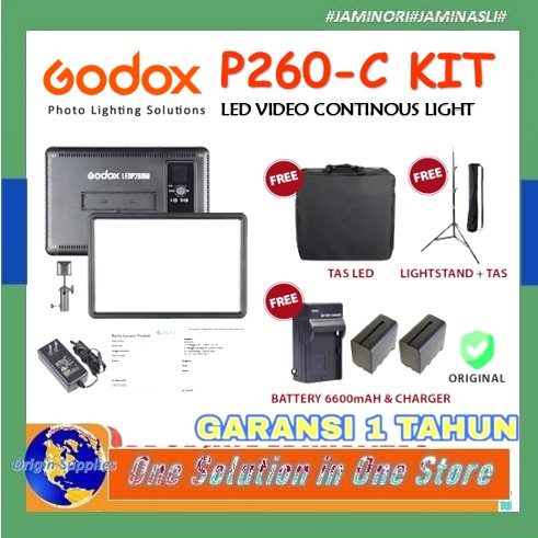 Jual LAMPU LED GODOX P260C P-260C PAKET STUDIO LIGHTING | Shopee Indonesia