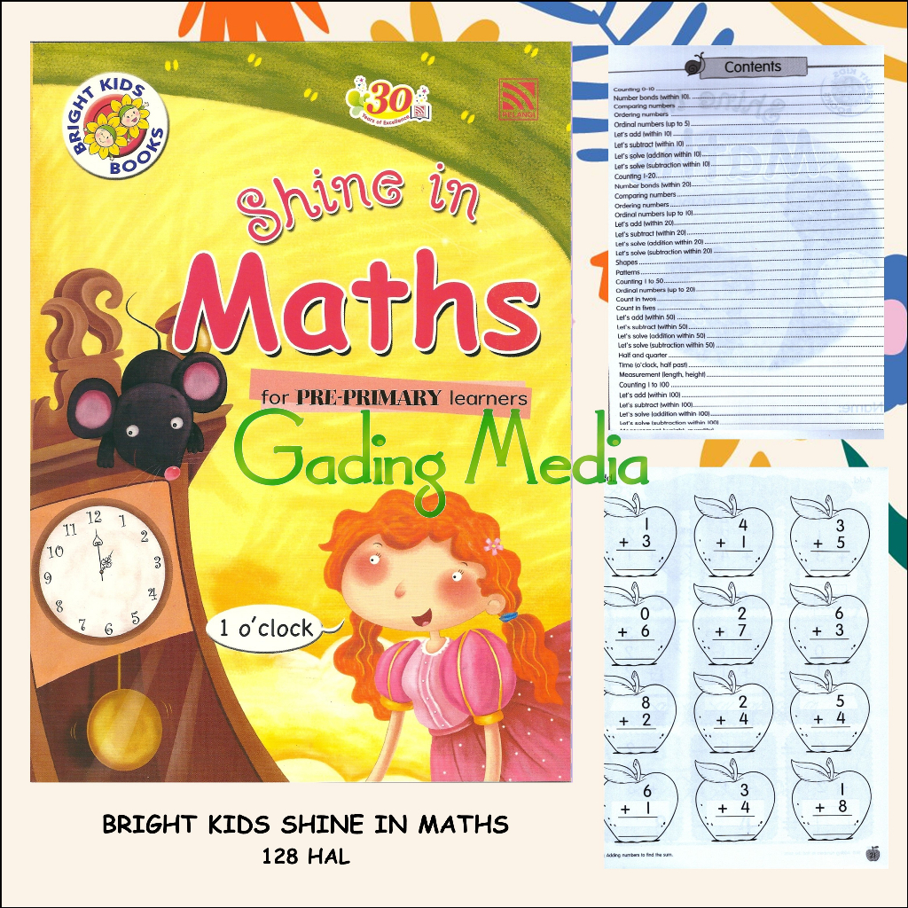 Jual BRIGHT KIDS BOOKS - SHINE IN MATHS (Buku Latihan Soal KB/TK ...