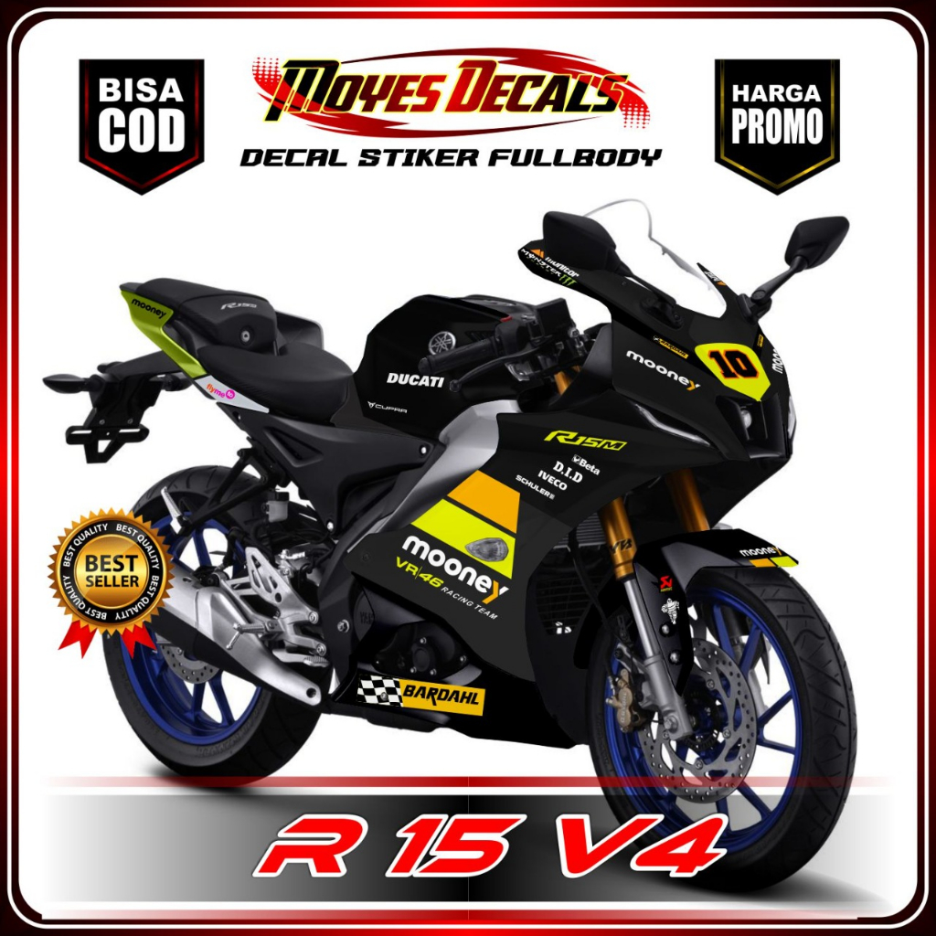 Jual Decal variasi R15 V4 Motif Ducati Mooney - Sticker R15 V4 Fullbody ...