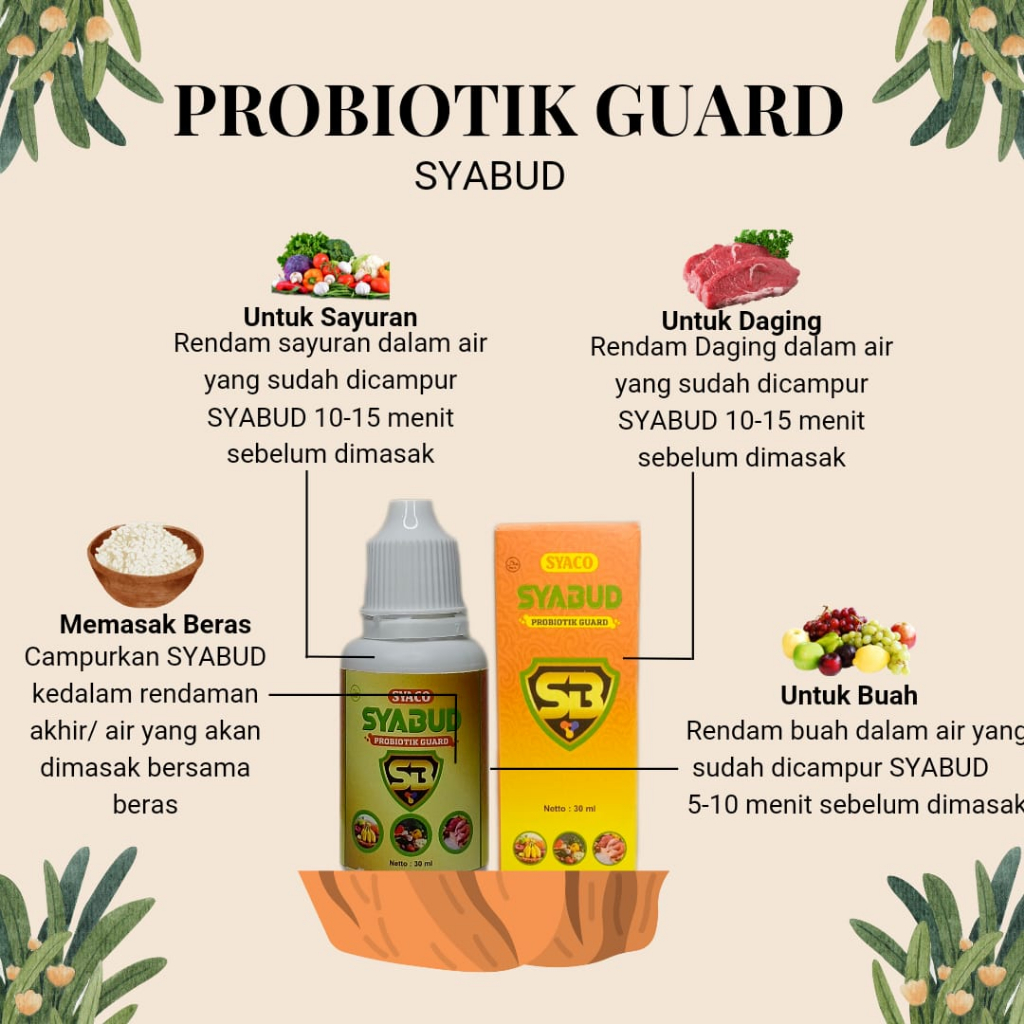 Jual SYABUD probiotic - 30 ml - Memelihara Kesehatan Pencernaan ...