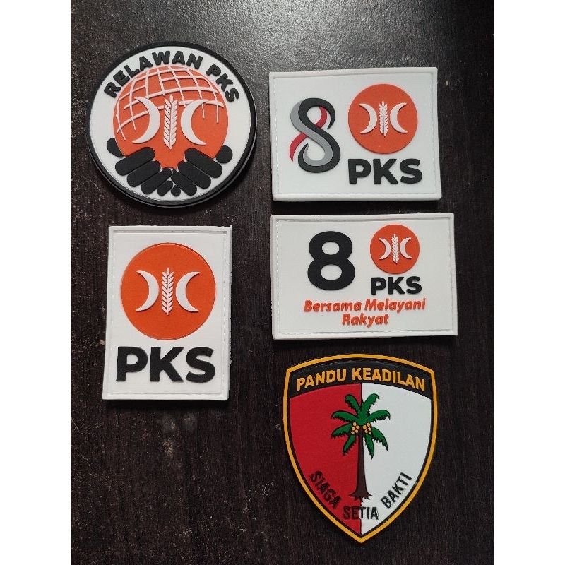 Jual patch rubber/emblem karet/pks/partai pks/pandu keadilan | Shopee