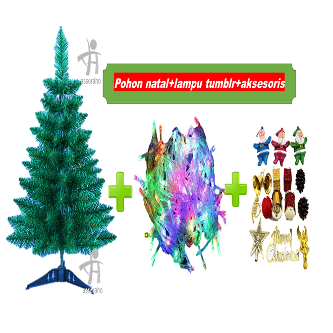 Jual Ukuran Cm Paket Pohon Natal Lengkap Dengan Aksesoris Ornamen